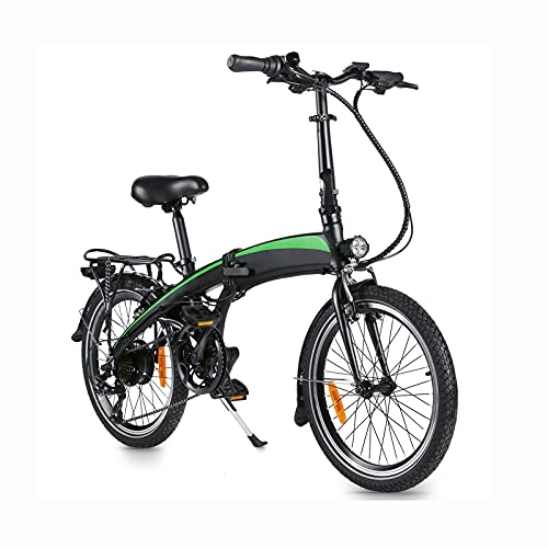 Electric Bike : 20” Electric Mountain Bike, Folding Electric Bike Ebike, 36V 7.5AH Removable Battery 250W Motor, Suitable for Men and Women, Black