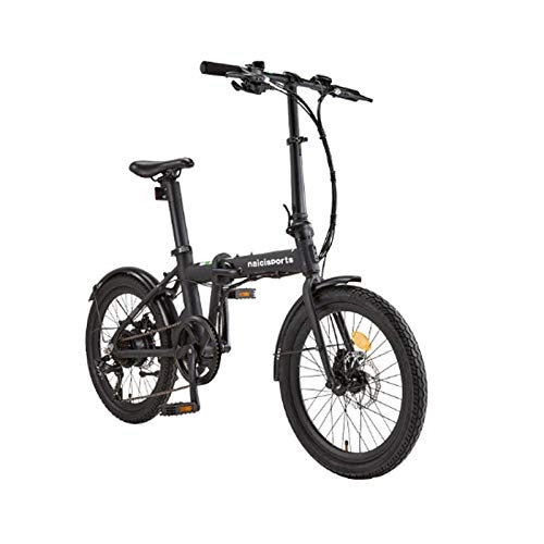 Electric Bike : 20 inch Folding Electric Bicycle Aluminum Alloy Light ebike Adult Travel City Electric Bicycle-Black