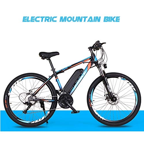 Electric Bike : 2020 Upgraded Electric Mountain Bike, 250W 26'' Electric Bicycle with Removable 36V 10AH Lithium-Ion Battery for Adults, 27 Speed Shifter, D