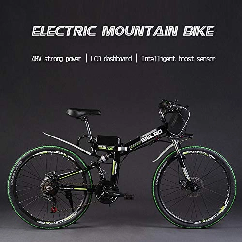 Electric Bike : 2020 Upgraded Electric Mountain Bike, 350W 26'' Electric Bicycle with Removable 48V 20AH Lithium-Ion Battery for Adults, 21 Speed Shifter