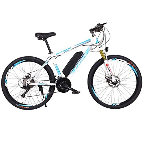 Electric Bike : 21-speed 26" electric bicycle adult mountain bike variable speed off-road power-assisted bicycle, 36V8A endurance 36 kilometers, multi-function intelligent instrument, LED integrated light set
