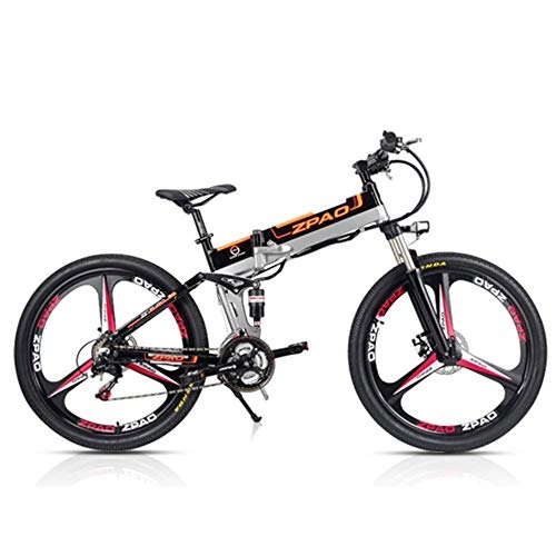 Electric Bike : 21 Speed, 26 inches, 48V 10Ah, 350W, Folding Electric Bicycle, hidden Lithium Battery, Aluminum Alloy Frame, Magnesium Alloy Integrated Wheel, Pedelec.