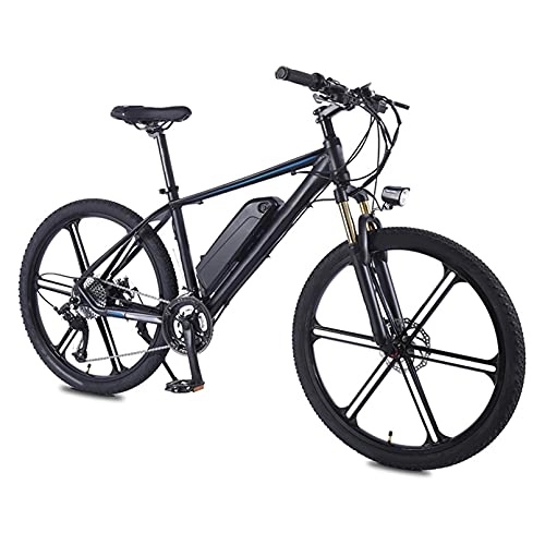 Electric Bike : 26'' Electric Bike, Electric Bicycle, Brushless E-Bike, Aluminum Alloy Bracket, Mechanical Disc Brake, with Rechargeable Taillights, Three Riding Modes, Safer Night Riding, Black, 10AH