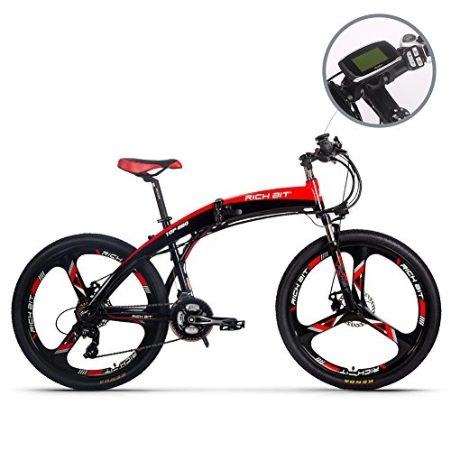Electric Bike : 26' Electric Bike, electric folding mountain bike, E-bike Citybike Commuter bike with 36V Removable Lithium Battery Charging, Electric bike Shimano 21 Speed Gear and three Working Modes (red)