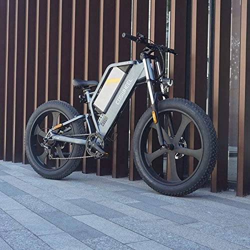 Electric Bike : 26'' Electric Mountain Bike, T26 MTB E-bike for Men, 25A Lithium Battery Hybrid Bicycle, Premium Full Suspension, with 7 Speed Gears & Power Regenerative