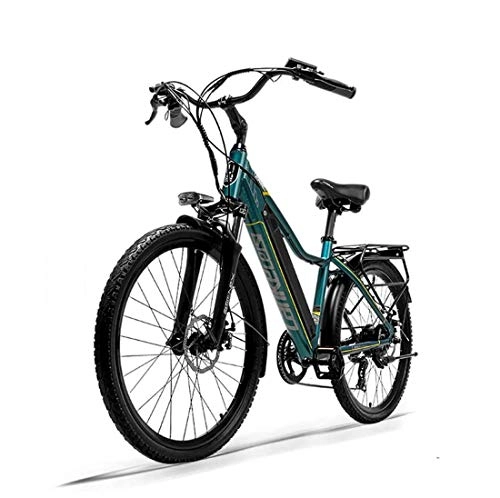 Electric Bike : 26 Inch Adult Electric Mountain Bike, Lithium Battery LCD Display Electric Bicycle, Aluminum Alloy Frame Level 7 Variable Speed E-Bikes, C, 15AH