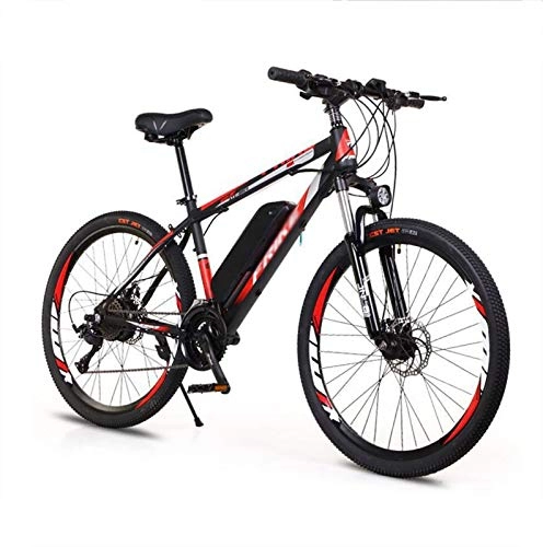 Electric Bike : 26 inch electric bicycle mountain bike lithium battery adult comfortable bicycle variable speed cross-country power bicycle double disc brakes with LED headlights