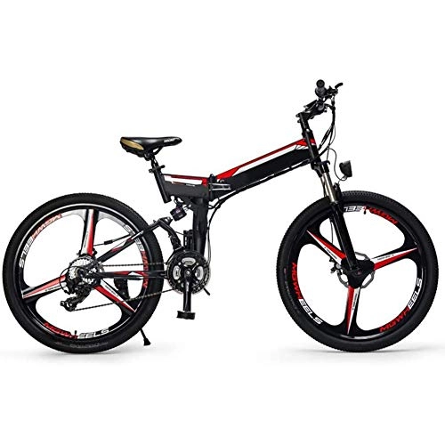 Electric Bike : 26 Inch Electric Bike, Foldable E Bikes for Adults with 350W Motor 10.4Ah / 48V Li-Ion Battery Max Speed 35Km / H, Suitable for Sports Outdoor Cycling Travel Work Out And Commuting