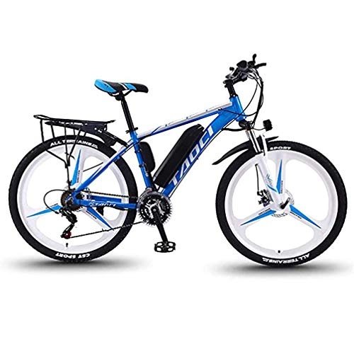 Electric Bike : 26 Inch Electric Mountain Bike For Adult, Road Bikes 350W Electric Bicycle 36V 8 / 10Ah / 13Ah Removable Lithium Battery, Commute Ebike With 27 Speed Gear And Three Working Modes(Color:C, Size:13Ah 90Km)