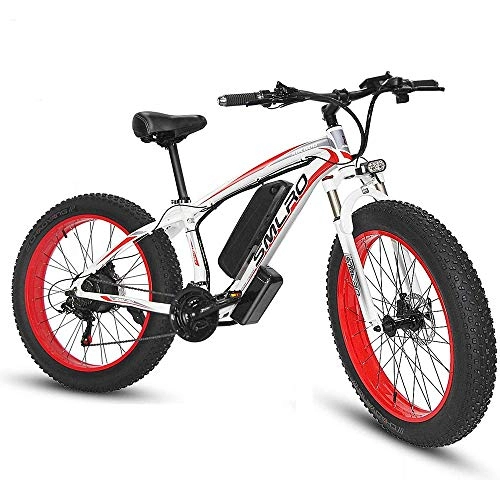 Electric Bike : 26 Inch Electric Snow Bike 48V 13Ah Large Capacity Removable Battery, Aluminum Alloy Frame, Endurance Up To 60-70Km for Student, for Riders of Different