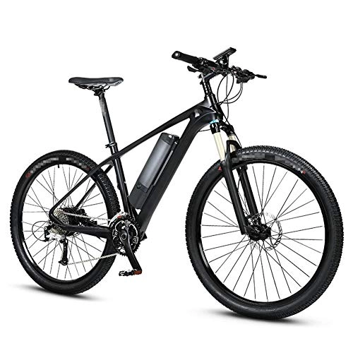Electric Bike : 27.5'' Electric Mountain Bike, Electric Bicycle Carbon Fiber Material 36V 10.5Ah Removable Large Capacity Lithium-Ion Battery Super Endurance 230km 27 Speed