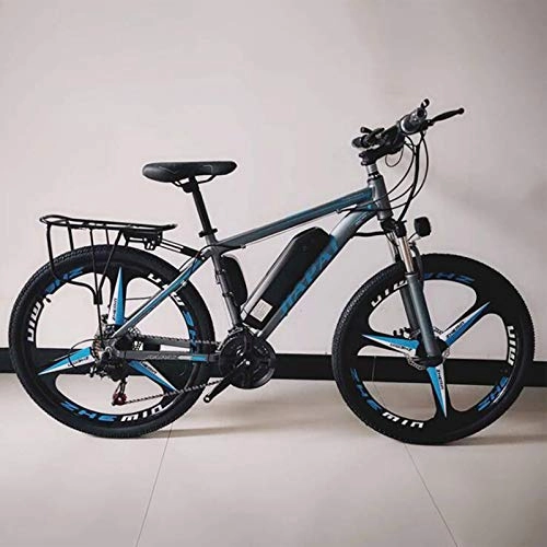 Electric Bike : 350W Electric Fat Tire Bike, 26 Inches Mountain Bike 21 / 27 Speed Snow MTB for Adult, D, 21seppd