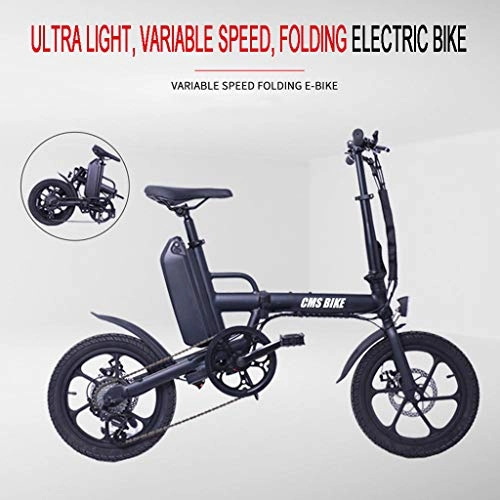 Electric Bike : 36V 250W Ultra Light / Variable Speed / Folding Electric Bike 16'' Mini E-Bike Lithium Battery Grey