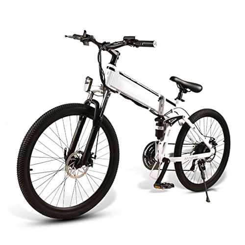 Electric Bike : 500W Electric Bike for Adults Foldable 20 MPH Mountain Electric Bike 21 Speed 48V 10.4Ah Folding Electric Bicycle