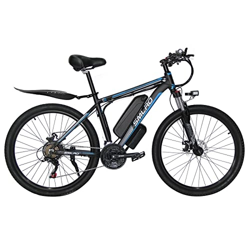 Electric Bike : AA100 Electric bicycle, adult mountain bike electric moped / 48V13A lithium battery, men and women outdoor riding mountain bike 26 inch 21 speed