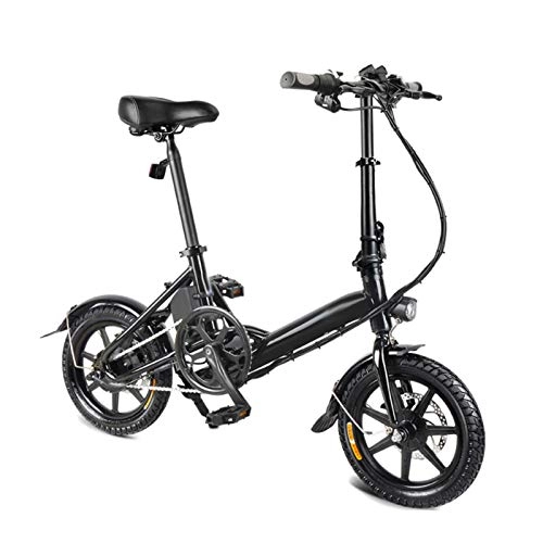 Electric Bike : Ablita 1 Pcs Electric Folding Bike Foldable Bicycle Double Disc Brake Portable for Cycling City Mountain Bicycle Booster with 36V 250W 7.8Ah Lithium-ion battery