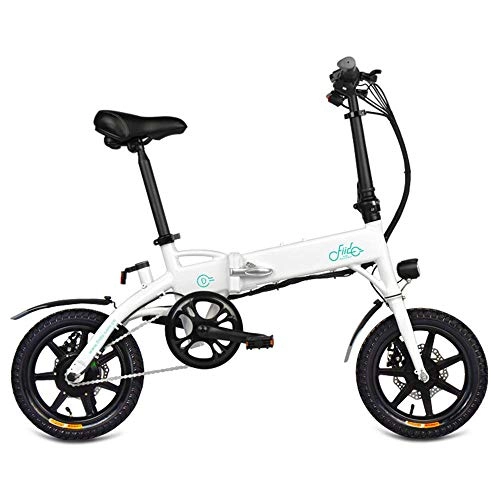 Electric Bike : ACGAM FIIDO D1 Folding Electric Moped Bike Three Riding Modes 14 Inch Tires 250W Motor 25km / h 7.8Ah Lithium Battery - White