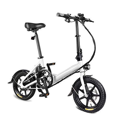 Electric Bike : Acreny 1 Pcs Electric Folding Bike Foldable Bicycle Double Disc Brake Portable for Cycling