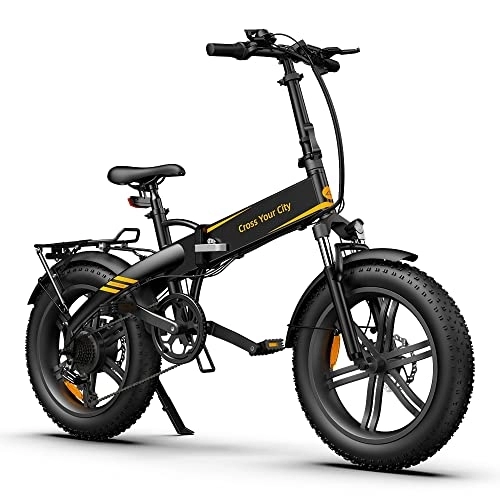 Electric Bike : ADO Beast 20F 20''*4.0 Fat Tire Electric Mountain Bicycle Foldable Ebike, 250W High-Power Equipped with Torque Sensor / Smart App / 7-Speed Gears / 14.5Ah Battery