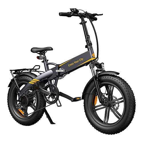 Electric Bike : ADO UK 1-3 Working Day Delivery A20F XE 250W Electric Bicycle 36V 10.4AH Removable Battery Shimano 7 Speed with Rear Rack Design Upgrade Version E Bike 20 * 4.0 inch 30KG Weight (Grey)
