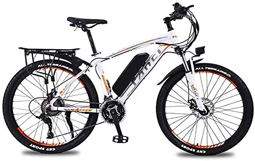 Electric Bike : Adult 26 Inch Electric Mountain Bike, 350W / 36V Lithium Battery, High-Strength Aluminum Alloy 27 Speed Variable Speed Electric Bicycle (Color : B, Size : 50KM)