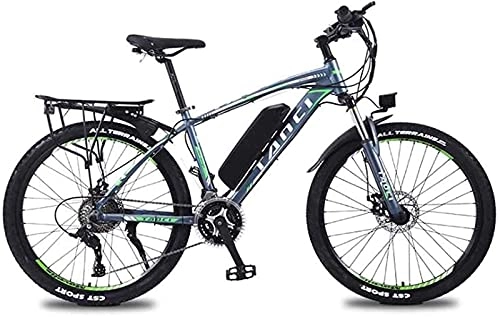 Electric Bike : Adult 26 Inch Electric Mountain Bike, 350W / 36V Lithium Battery, High-Strength Aluminum Alloy 27 Speed Variable Speed Electric Bicycle (Color : D, Size : 40KM)