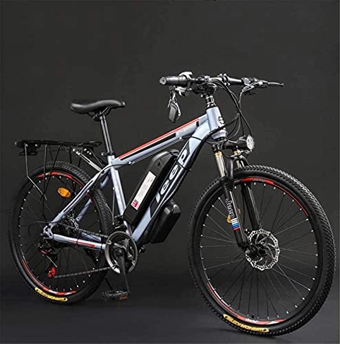 Electric Bike : Adult 26 Inch Electric Mountain Bike, 36V Lithium Battery High-Carbon Steel 27 Speed Electric Bicycle, With Lcd Display (Color : C, Size : 60Km) Outdoor Riding
