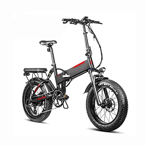 Electric Bike : Adult Electric Bicycles, 20 inch Folding Bicycles, Folding Mountain Bike, 48V 13.6Ah Removable Li-Ion Battery, Suitable for Travel and Daily Commuting