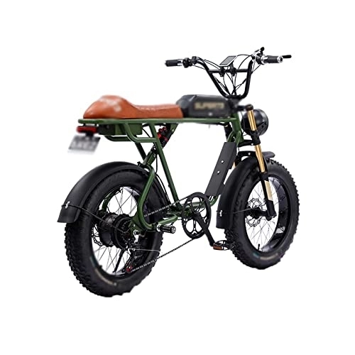 Electric Bike : Adult Electric Bicycles Electric Bicycle Electric Motorcycle Double Battery Aluminum Alloy Frame Electric Mountain Bike Electric Vehicle (Green)