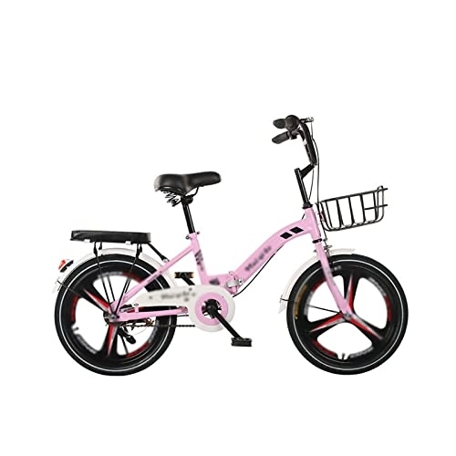 Electric Bike : Adult Electric Bicycles Folding Bicycle Bike 20 Inch Lightweight Aluminum Alloy Bike (Pink)