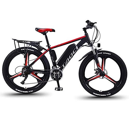 Electric Bike : Adult Electric Bikes, All Terrain Magnesium Alloy Ebikes Bicycles, Mens Womens Mountain Bike, 26" 36V 350W Removable Lithium-Ion Battery Bicycle Ebike for Outdoor Cycling Travel Work Out, Red