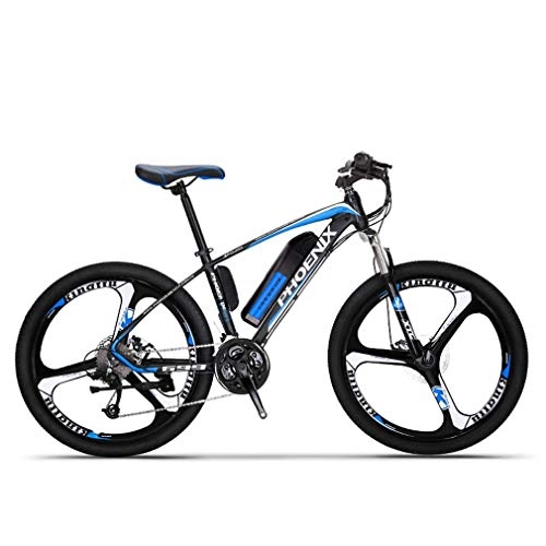 Electric Bike : Adult Electric Mountain Bike, 250W Snow Bikes, Removable 36V 10AH Lithium Battery for, 27 speed Electric Bicycle, 26 Inch Mium Alloy Integrated Wheels