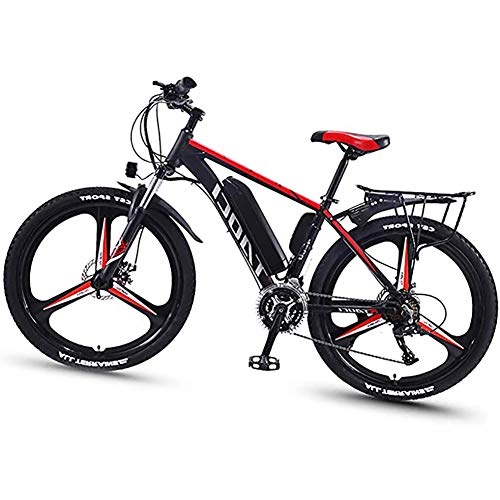 Electric Bike : Adult Electric Mountainbicycle, With 8AH Removable Lithium Battery 350W 36V 26'' Electric Bike 21-Speed Mountain Bike, Suitable for Outdoor Sports, Black, 8AH