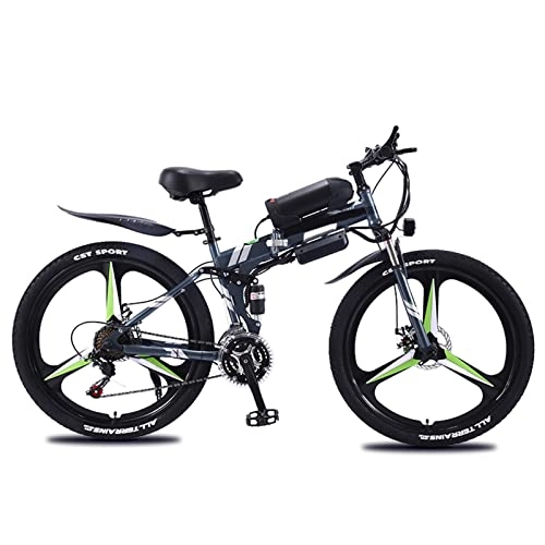 Electric Bike : Adult Foldable Electric Bike 350W High Speed Motor, 10AH Removable 36V Ebike Battery, 21 Speed, 26'' Tire Electric Bike Folding E Bikes (Color : D)
