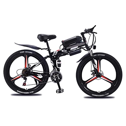 Electric Bike : Adult Foldable Electric Bike 350W High Speed Motor, 10AH Removable 36V Ebike Battery, 21 Speed, 26'' Tire Electric Bike Folding E Bikes (Color : E)