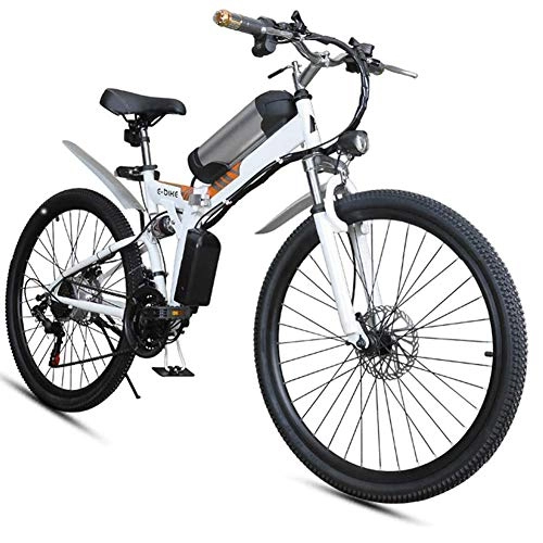 Electric Bike : AINY Electric Bike, 20 Inch Electric Snow Bike 500W Folding Mountain Bike with Rear Seat And Disc Brake with Lithium Battery