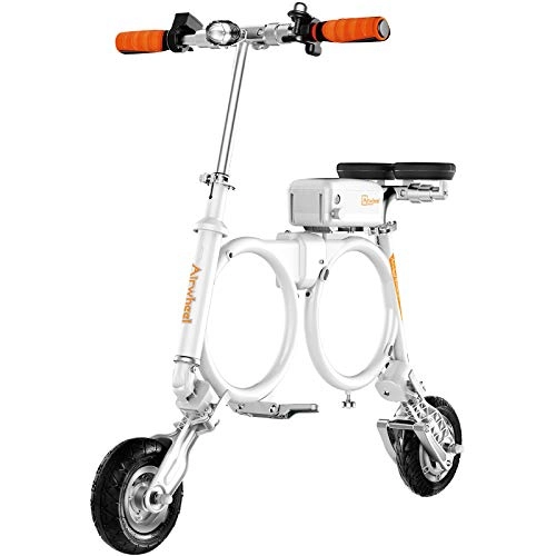 Electric Bike : Airwheel Compact Folding Electric Bycicle E3 With Lithium Rechargeable Battery (white)