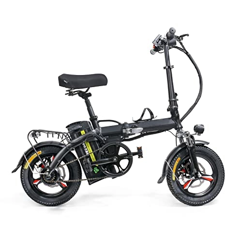 Electric Bike : AKEZ Electric Bike Foldable, 14" Super Lightweight, 48V Removable Charging Lithium Battery, 18Ah / 22Ah / 25Ah Optional, for Outdoor Cycling Travel Work Out And Commuting, 22Ah