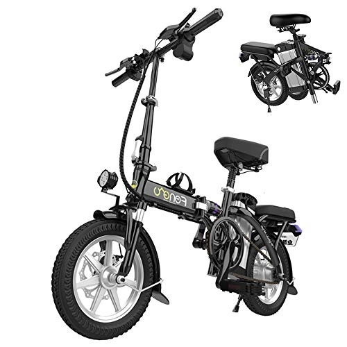 Electric Bike : AKT 14 Inch Foldable E-Bike Mini Electric Bicycle for City Commuting, 3 Ride Modes, Power 250W, Mileage about 150-250KM