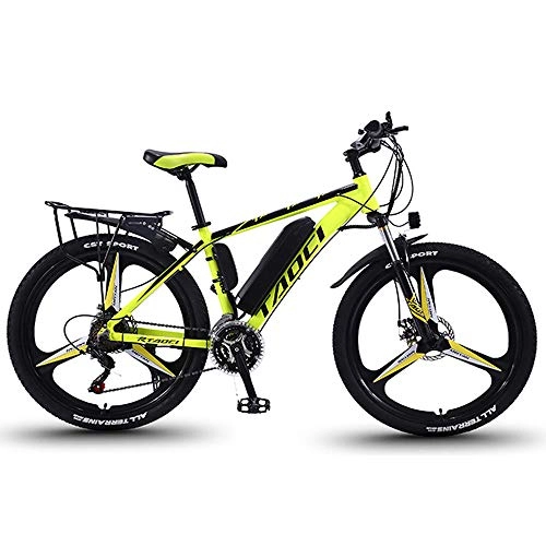 Electric Bike : AKT 26 Inch E-Bike Electric Mountain Bicycle 21 Shifter Speed 36V 13A Lithium Battery / Power 350W / Mileage: 50-90KM for City Commuting, Green-T1