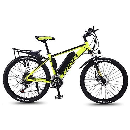 Electric Bike : AKT 26 Inch E-Bike Electric Mountain Bicycle 21 Shifter Speed 36V 13A Lithium Battery / Power 350W / Mileage: 50-90KM for City Commuting, Green-T2