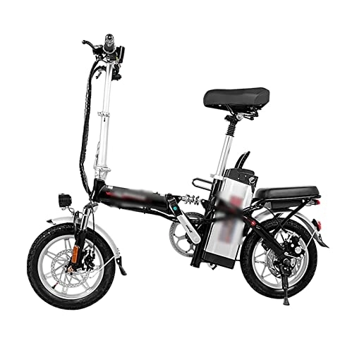 Electric Bike : ALFUSA Electric Folding Car for Driving, Ultra-light Portable Bicycle, Small Electric Car, Electric Moped for Adult Commuting To Work (black 23A)