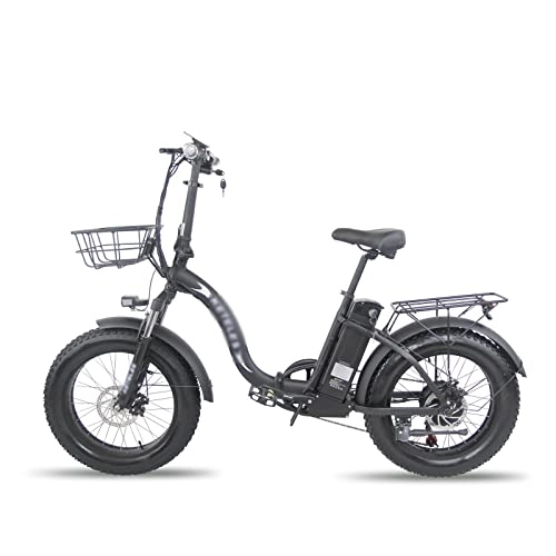 Electric Bike : ALFUSA Folding Electric Vehicles, Electric Snowmobiles, Electric Bicycles, Electric Mopeds, Portable Electric Vehicles (black 10A)