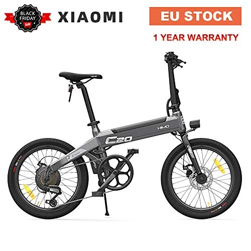 Electric Bike : Alician Electronic For HIMO C20 Electric Bike Foldable Bicycle Variable Speed City E-bike Powerful Motor 20inch Frame 10Ah Battery Max 25Km / h 100kg Load gray
