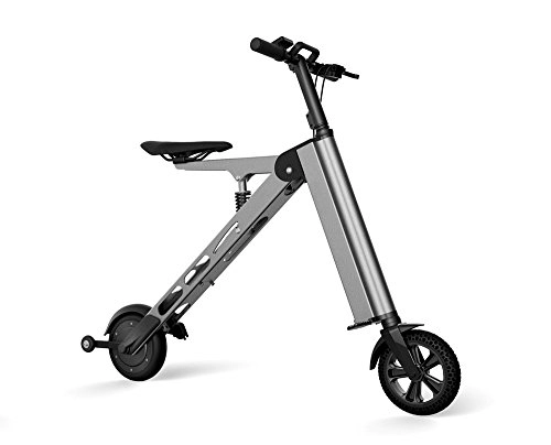 Electric Bike : Allocacoc Folding Electric Bike with Battery Charger Power Cord for Adults(Gray)