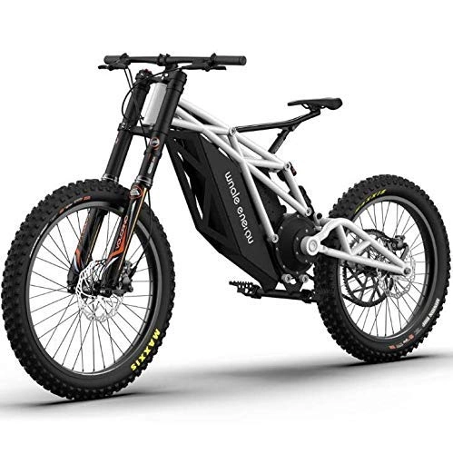 Electric Bike : ALQN Electric Dirt Bike All Terrain MBT Bike for Adults, with 48V 20Ah-21700 Lithium Battery Electric Mountain Bike Bicycle, White