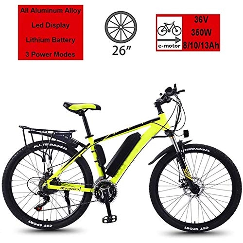 Electric Bike : Amantiy Electric Mountain Bike, 26 Inch Electric Bicycle, Removable Lithium-Ion Battery 350W Electric Bike for Adults E-Bike 21 Speed Gear And Three Working Modes Electric Powerful Bicycle