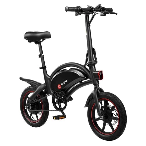 Electric Bike : AmazeFan DYU D3F Folding Electric Bike, Smart Mountain Bike for Adults, 240W Aluminum Alloy Bicycle Removable 36V / 6Ah Lithium-Ion Battery with 3 Riding Modes