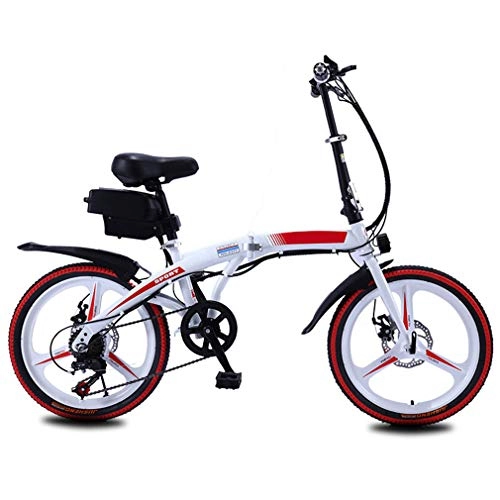 Electric Bike : AMGJ Electric Bike Foldable, with LED Headlights and 3 Modes 20 Inch Electric Bike 36V Lightweight Max Speed 25km / h Suitable for Sports Outdoor Cycling Travel Work, Blue, 36V 8AH