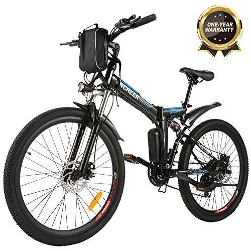Electric Bike : ANCHEER 2019 Upgraded Electric Mountain Bike, 250W / 500W 26'' Electric Bicycle with Removable 36V 8AH / 12 AH Lithium-Ion Battery for Adults, 21 Speed Shifter (Spoting_Black)